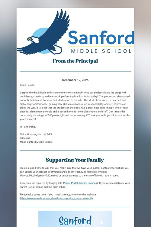 Sanford Family Newsletter