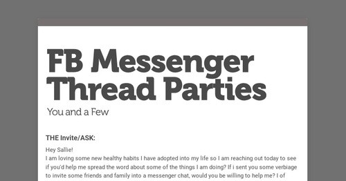 FB Messenger Thread Parties