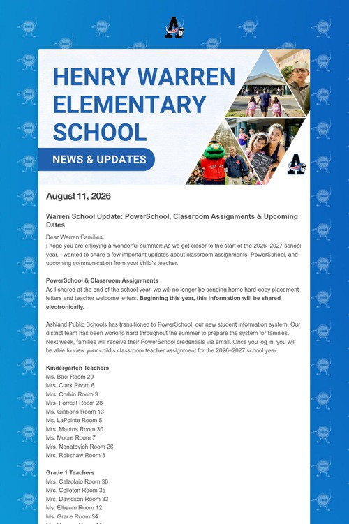 Warren School Summer Update