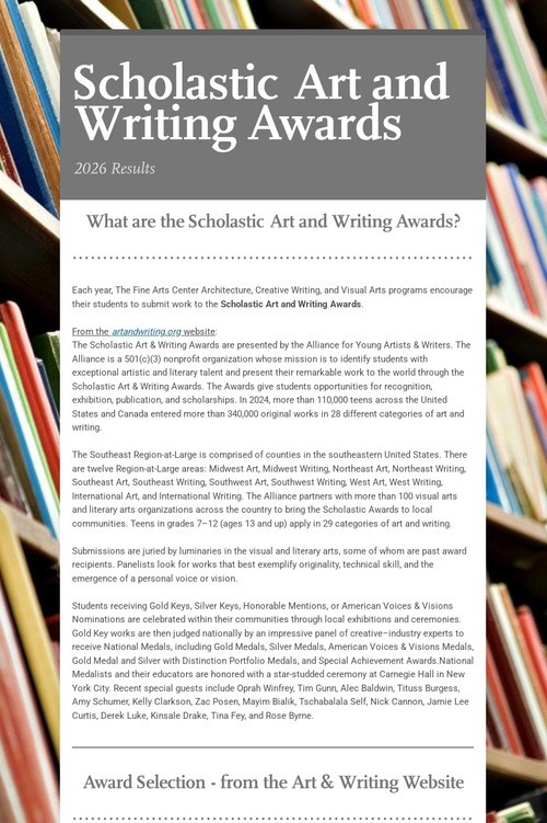 Scholastic Art and Writing Awards