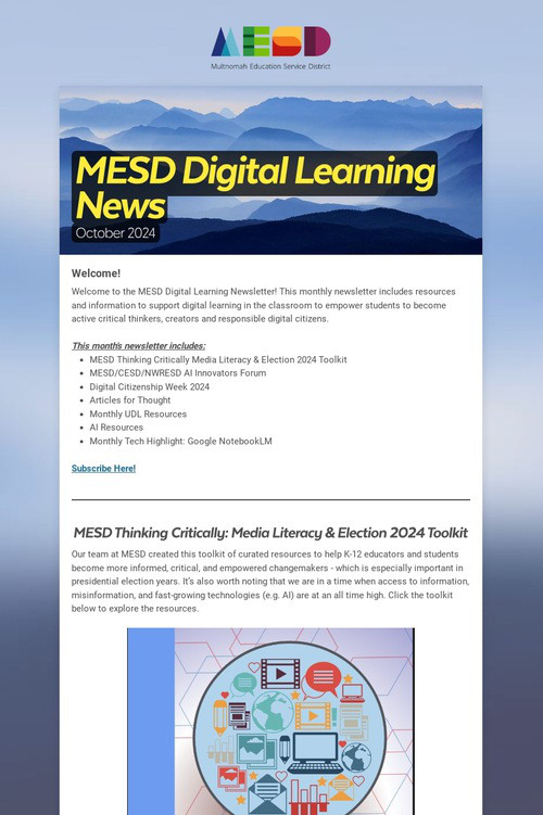 MESD Digital Learning News