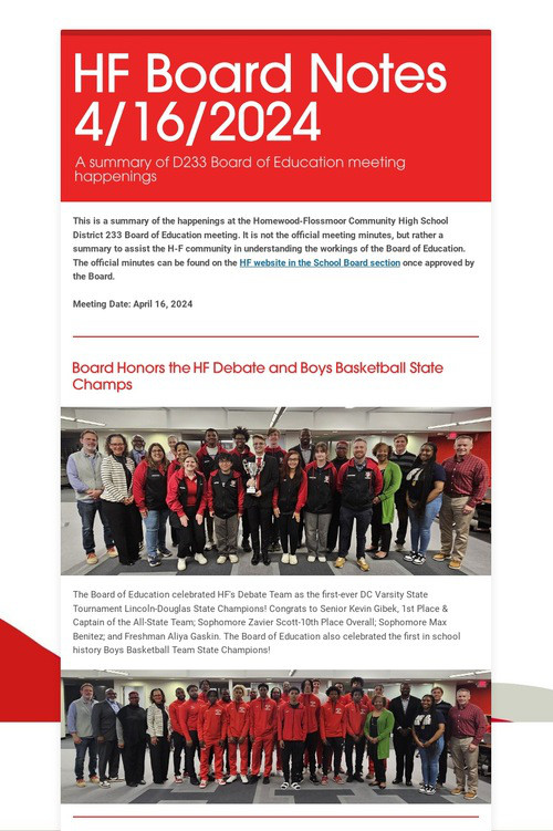 HF Board Notes 4/16/2024