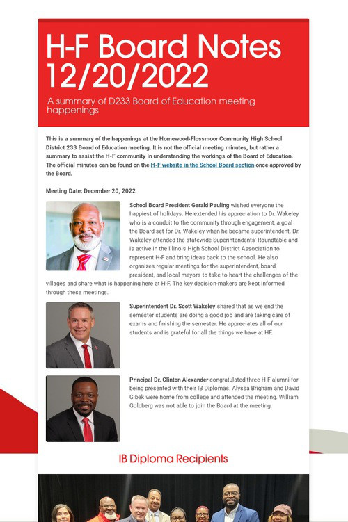 H-F Board Notes 12/20/2022