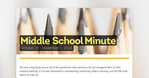 Middle School Minute