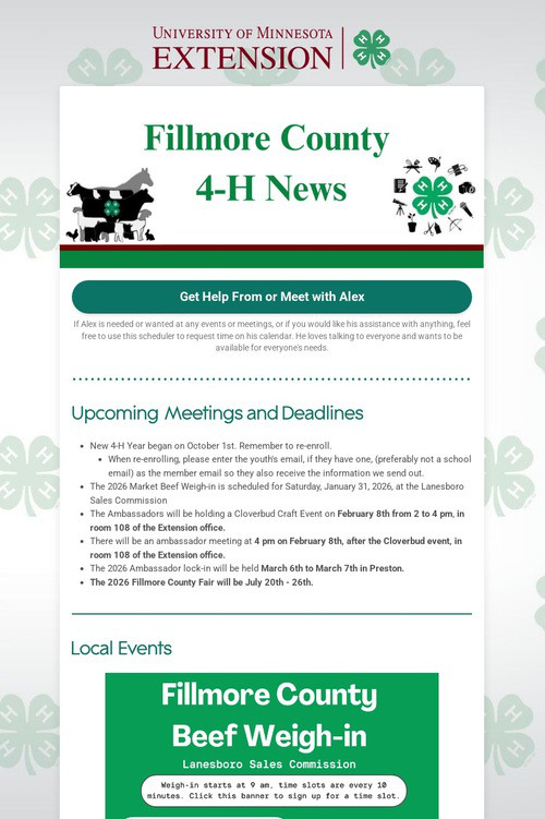 Fillmore County 4-H News