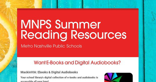 MNPS Summer Reading Resources
