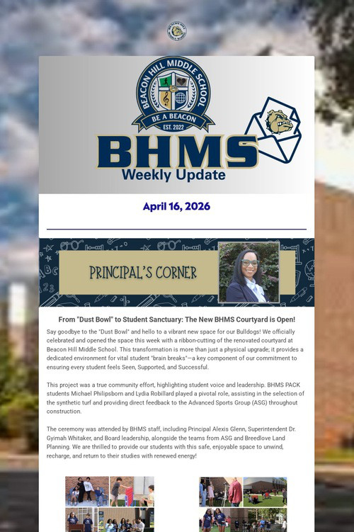 BHMS Weekly Update