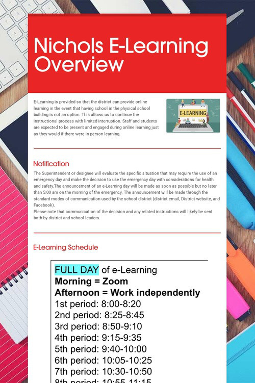 Nichols E-Learning Overview