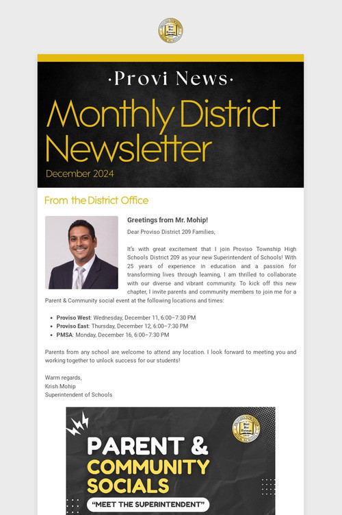 Monthly District Newsletter