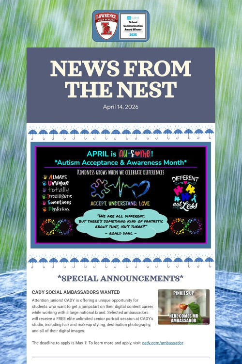 NEWS FROM THE NEST