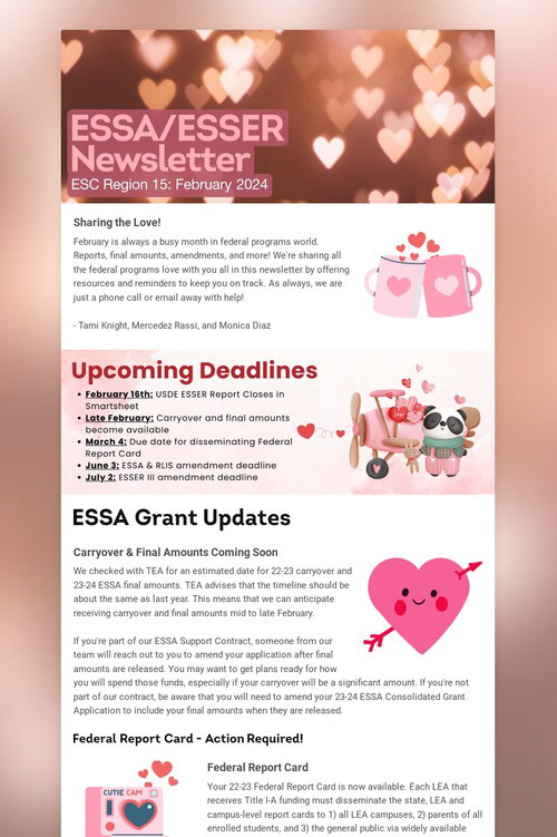 ESSA/ESSER Newsletter