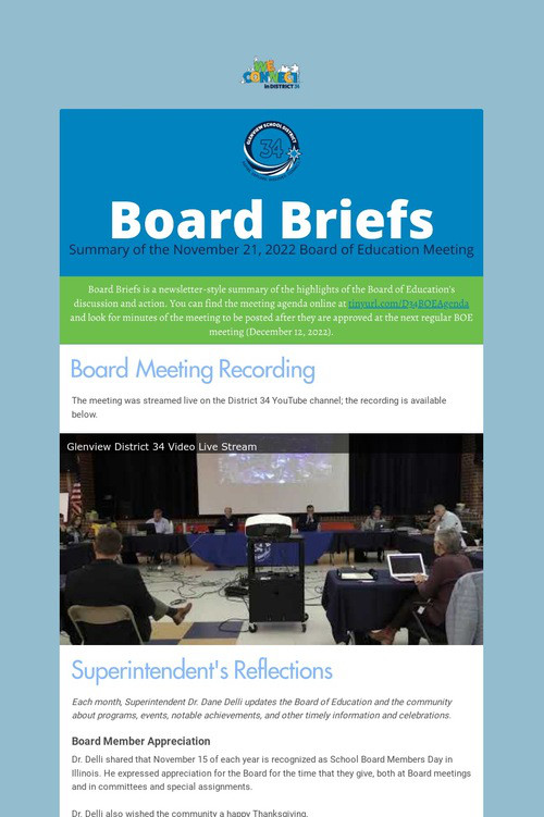 Board Briefs