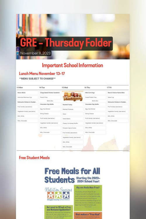GRE - Thursday Folder