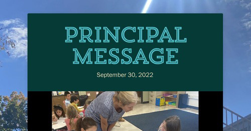 Principal Message | Smore Newsletters for Business