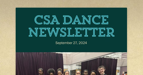 CSA Dance Newsletter