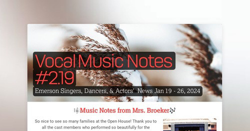 Vocal Music Notes #2.19