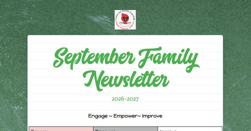 September Family Newsletter