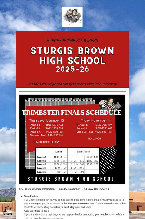 STURGIS BROWN HIGH SCHOOL
