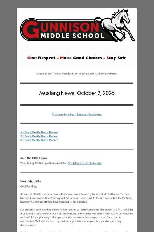 Mustang News - October 2, 2026