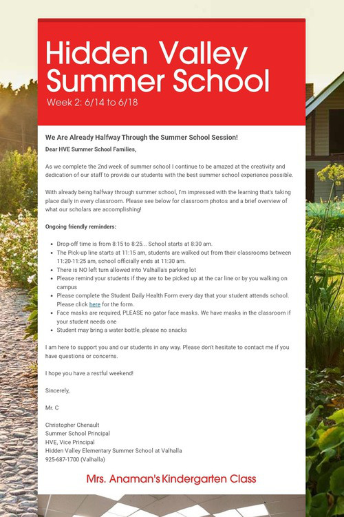 Hidden Valley Summer School