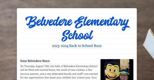 Belvedere Elementary School | Smore Newsletters for Business