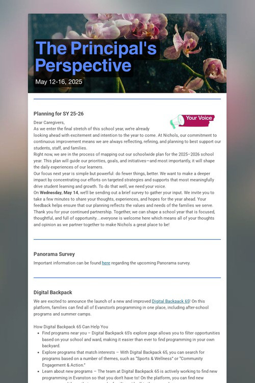 The Principal's Perspective