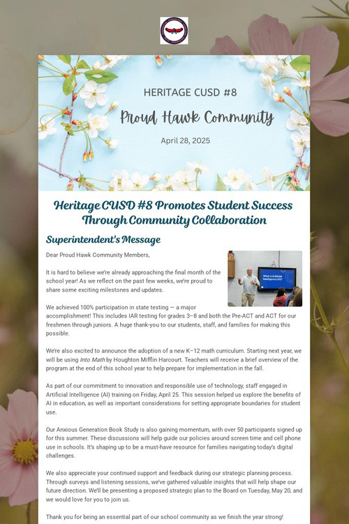 Proud Hawk Community Newsletter