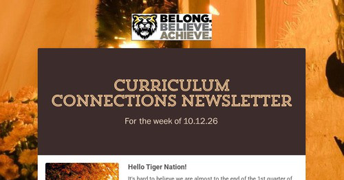 Curriculum Connections Newsletter