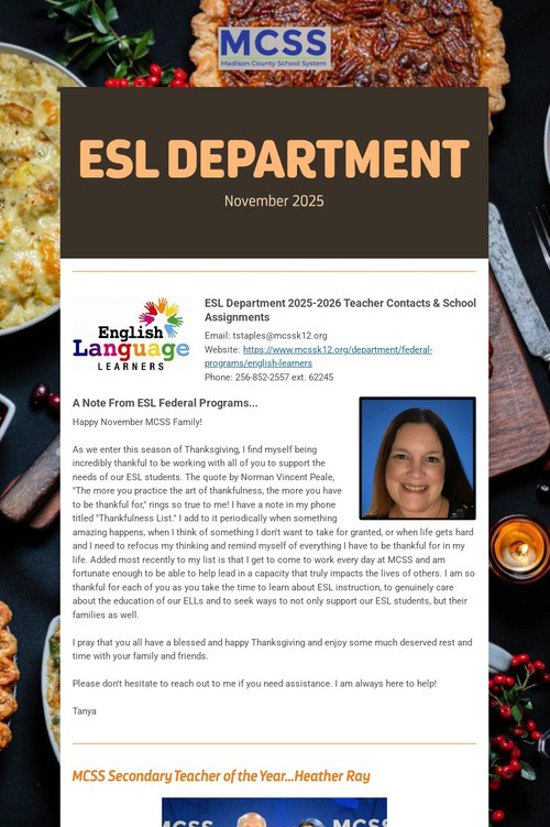 ESL DEPARTMENT