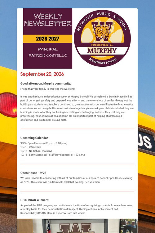 Welcome Back to School!