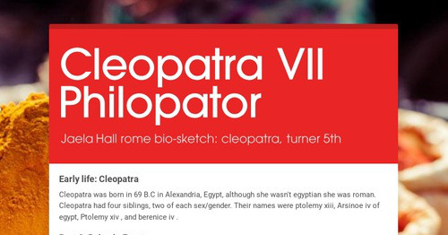 Cleopatra VII Philopator | Smore Newsletters