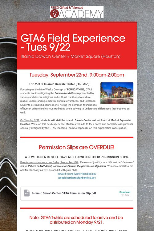 GTA6 Field Experience - Tues 9/22