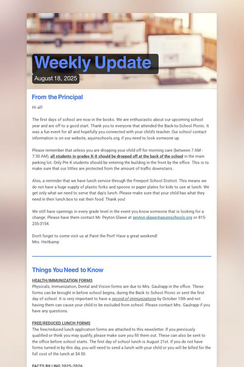 Weekly Update