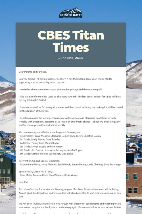 CBES Titan Times