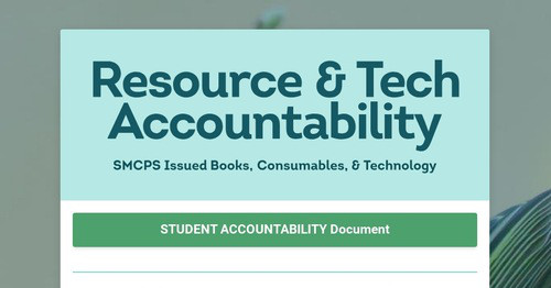 Resource & Tech Accountability