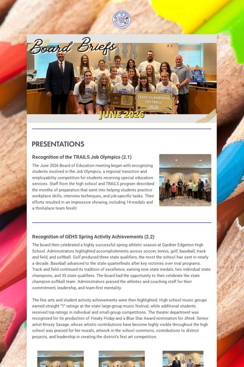 USD 231 Board Briefs (June 2026)