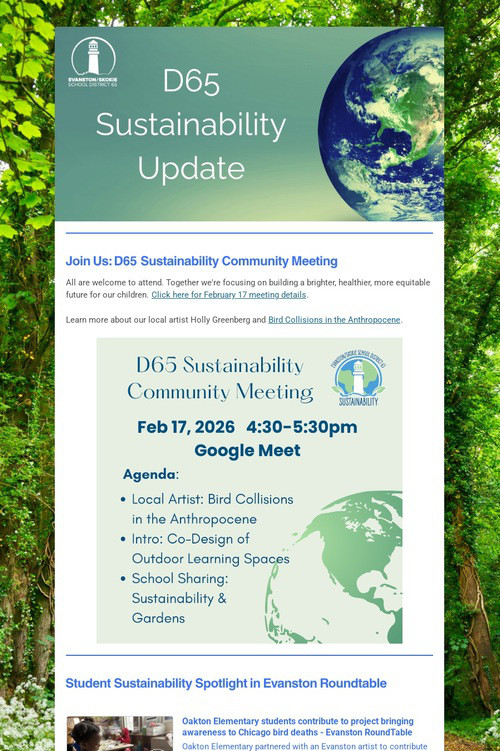 D65 Sustainability Update: Jan 26