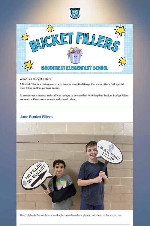 Bucket Fillers