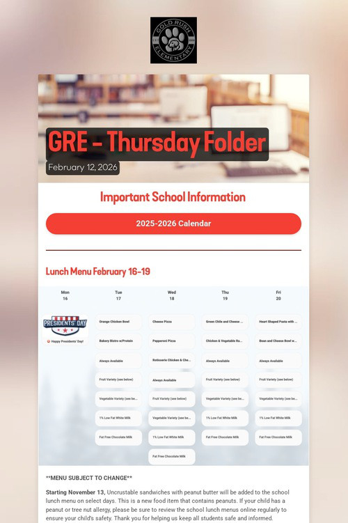 GRE - Thursday Folder