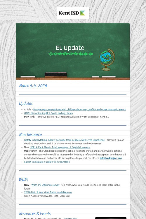EL Update
