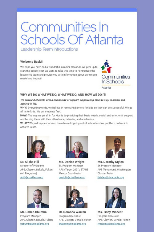 Communities In Schools Of Atlanta