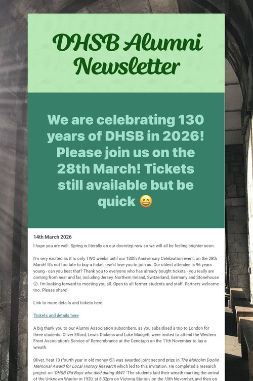 DHSB Alumni Newsletter