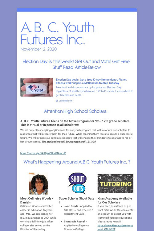 A. B. C. Youth Futures Inc.