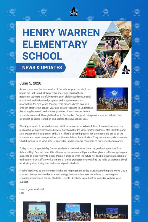 Warren School Weekly Update
