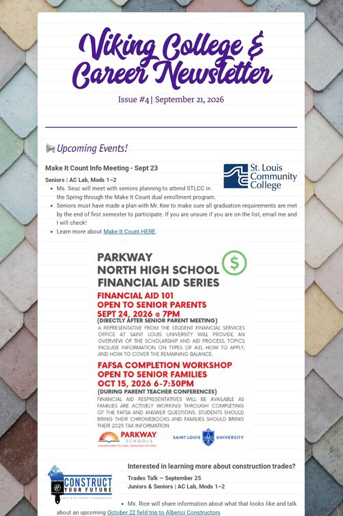 Viking College & Career Newsletter