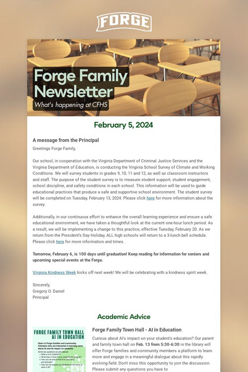 Forge Family Newsletter