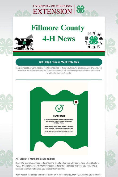 Fillmore County 4-H News