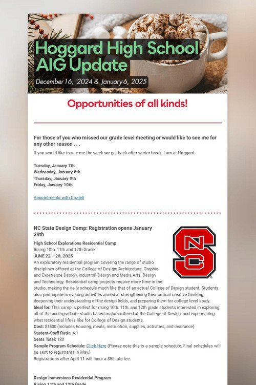 Hoggard High School AIG Update