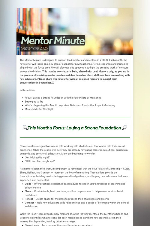 Mentor Minute