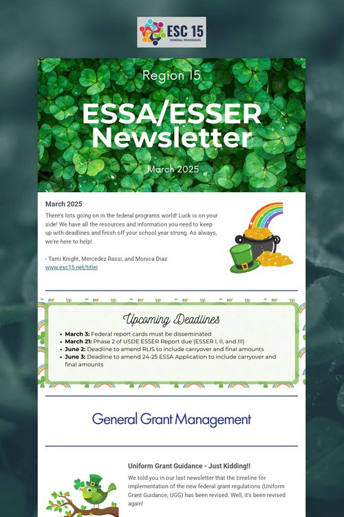 ESSA/ESSER Newsletter